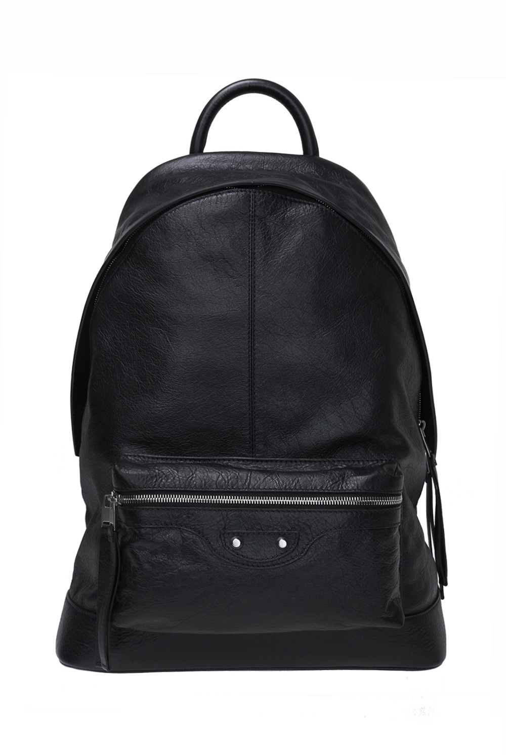 Balenciaga black leather store backpack